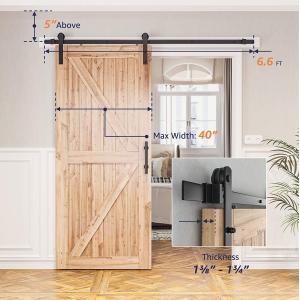 China Customized Color 6.6 FT Heavy Duty Sturdy Sliding Barn Door Hardware Kit for Industry supplier