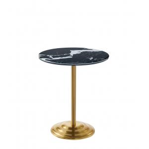 Modern Style Marble and brass Table Antiqued brass color round end table