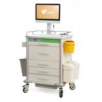 Adjustable Height ABS 6cm 450mm Mobile Wireless Nursing Trolley
