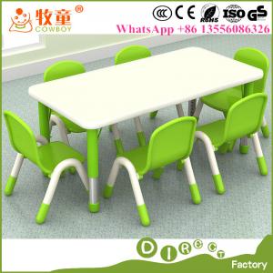 China MDF Material Kids Wood Children Rectangle Table and Chairs for Early Childhood Educational Centre supplier