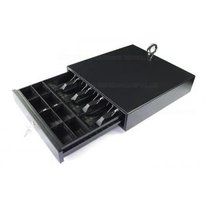 Computer White Metal Cash Drawer Cash Box With Coin Sorter Tray 5.1 KG 400F