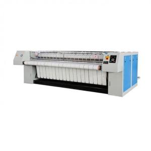 China Fabric Laundry Flatwork Ironer Variable Frequency Speed Strong Steel Carbon Structures supplier