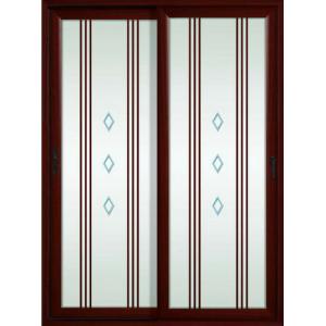 o pó da espessura do perfil de 1.6mm revestiu as portas de vidro de deslizamento de alumínio com a rede de mosquito