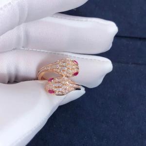 Bvl Serpenti Seduttori Ring High-End Fashion New Style 18K Gold Jewelry Natural Diamond Ring Fine Jewelry
