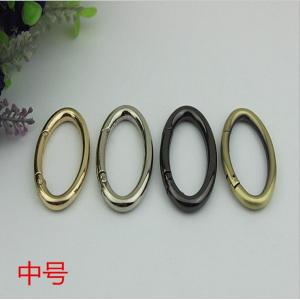 China Good Quality Alloy 38 MM Hanging Brush Anti Brass Color Metal O Spring Gate Round Ring supplier