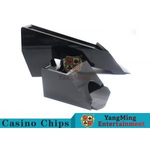 China Black Color Gambling Dedicated Casino Card Shoe , One Deck Shoe For Poker Cards supplier