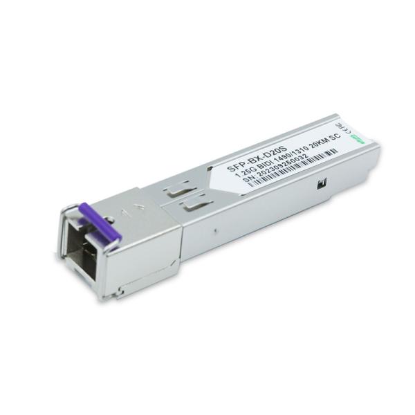 BiDi 1.25GBASE 1G Transceiver SFP SC Connector Single Mode 20km 1490nm TX  1310nm RX Transceiver Module