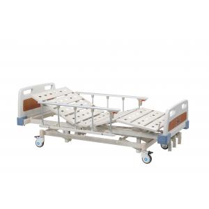 China Adjustable ABS Hospital Manual Bed , 3 Function Portable Hospital Bed For Patient  supplier