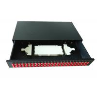 China 19 ODF Fiber Optic Joint Box , sliding fiber optic patch panel 48 port with FC adapter on sale