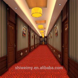 China Red high cut low loop circle pattern PP carpet for corridor supplier