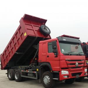 Sinotruk Heavy Duty 6 Wheel Dump Truck Horsepower 251-350hp Red Color