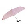 China Waterproof Automatic Travel Umbrella 3 Folding Pongee Rubber Caoted Handle wholesale