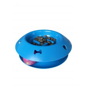 China Sound Light Cat Feeding Bowls Three Voice Pet Food Fountain Increase Eating Fun supplier
