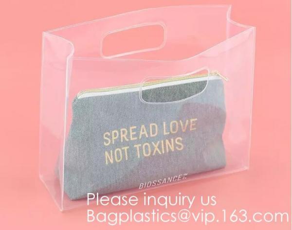 Promotion Transparent Clear Shopping Pvc Bag With Custom Print Nylon & PVC