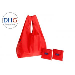 Reusable Polyester Reusable Grocery Bags Red Die Cut Practical Design Lightweight