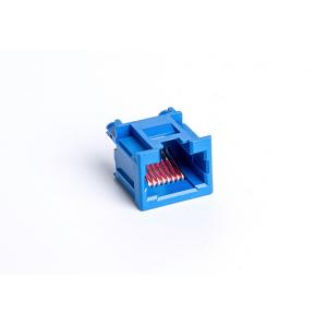 Blue Pbt Ul94v-0 Fcc Part 8p8c Pcb Mount Rj45 Connector UnShield TM52T811SXX4Z