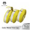 China Hand Making 80mm Yellow Steel Core Rubber Trim Cap for Outdoor Decoration wholesale