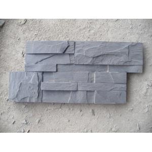 China Black Slate Thin Stone Veneer,Charcoal Slate S Cut Stone Cladding,Carbon Black Slate Culture Stone wholesale