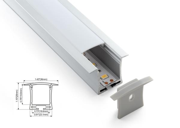 La iluminación linear del LED ahuecó luces que el cuadrado de aluminio del perfil forma interior impermeable ningún punto