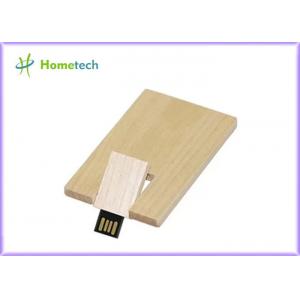 Auto Run 64GB Wooden Card 148 Mbps USB Flash Drive