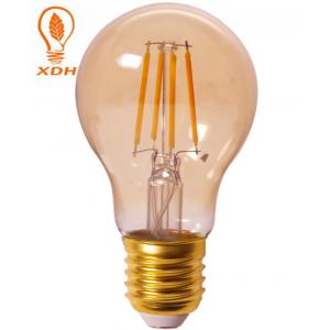 A60 220-240V led filament bulb amber 4W 6W E27 led vintage filament bulb