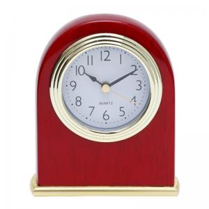 China Red Rosewood Desk Clock Hotel Guest Room Supplies Hotel Alarm Clock supplier