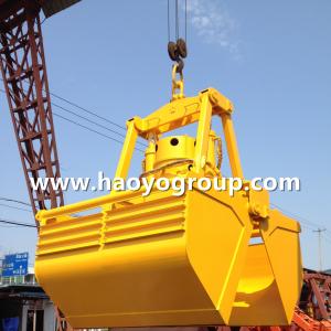 China 25t 6-12m3 Motor Electric Hydraulic Clamshell grab for deck crane supplier