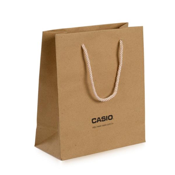 Recycled Kraft Paper Shopping Bags , Custom Kraft Paper Bags For Clothing