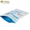Custom Printed 6L Blue Stand Up Pet Food Bags with transparent window