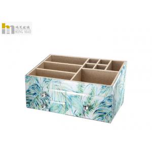 China Simple Glass Vanity Organizer Box , Glass Cosmetic Organizer Lightweight supplier