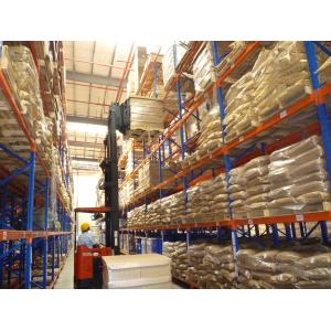 China Upright Heavy Duty Storage Racks For Warehouse Storage Systems Blue And Orange supplier