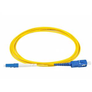 China LC To SC Fiber Optic Patch Cord 2.0mm LSZH 9/125 Single Mode Stand Zip Cord supplier