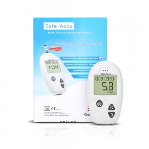 China Virtual Pain Free Blood Sugar Level Monitor , 10s test time Glucose Monitoring Devices With Wild Hematocrit Range supplier