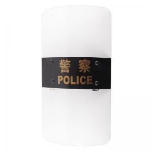 Transparent PC Material Police Riot Shield , Handhold Law Enforcement Shield