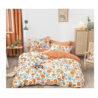 China 200TC Cotton Bedding Sets Printed Reversible Duvet Cover King Simple Flower All Season on sale