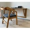 202407 Oak Wall Desk Folding Work Desk for Home Office Office Building Printing Burned