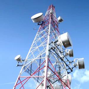 76m Self Support Galvanized Steel Microwave Tower Zinc Coating Thickness 110μM