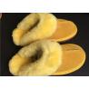 China Tan Suede Sheepskin Slippers Winter Women Chestnut Classic Sheepskin Slippers wholesale