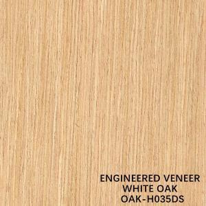 Fancy Recomposed White Oak Wood Veneer H035DS Straight Grain For Handicrafts