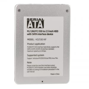 China M.2 NGFF (SATA) SSD B/B+M key to 2.5inch SATA HDD Enclosure Case Aluminium 9mm supplier