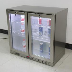 China Stainless Steel Body Two Door Under Bar Refrigerator Beer Fridge 208L supplier