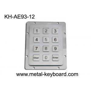 China IP65 Waterproof Ruggedized Metal Keypad 12 Keys Industrial Stainless Steel Keypad supplier