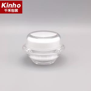 15g 30g Empty Face Cream Containers 50g PMMA Lotion Jars Flying Saucer Shape Double Wall With Lid