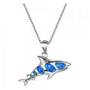 Shark Pendant Necklace Fish Sea Life Fine Jewelry For Women Girls Jewelry Gift