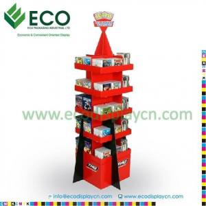 China Christmas Tree Shape Corrugated Cardboard Display Stands For Greeting Cards supplier