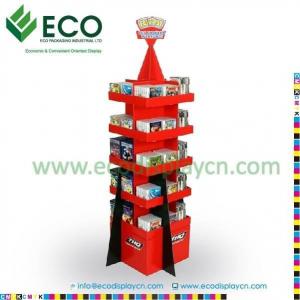 China Point Of Sale Cardboard Floor Display, Multi Tier Display Stand For Greeting Card supplier