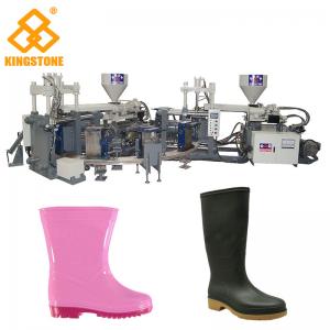 Three Color Full Plastic Rain Boot Making Machine For PVC / TPR Raw Material