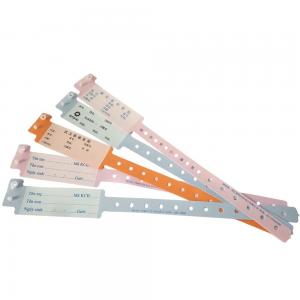 Hospital Use Disposable ID Bracelets Vinyl Bracelets With Printing 270x25mm