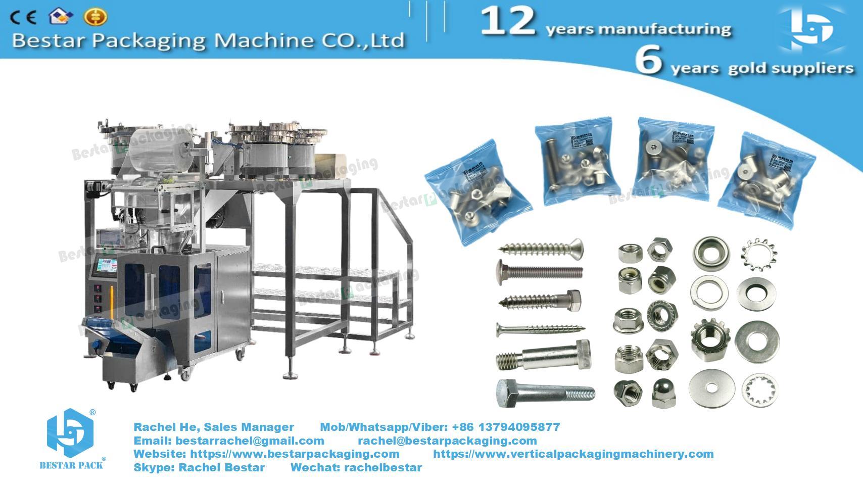 China Máquina automática de embalaje de tornillos, tuercas y arandelas con función de conteo y alimentación manual supplier