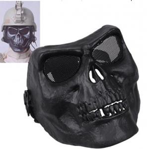 China Protective Paintball Face Mask / Tactical Skull Mask With Metal Mesh Eye Shield supplier